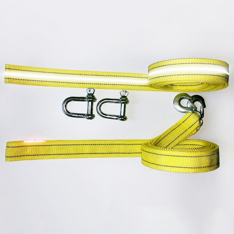 3M Heavy Duty 5 Ton Car Tow Cable Towing Pull Rope Strap Hooks Van Road Recovery