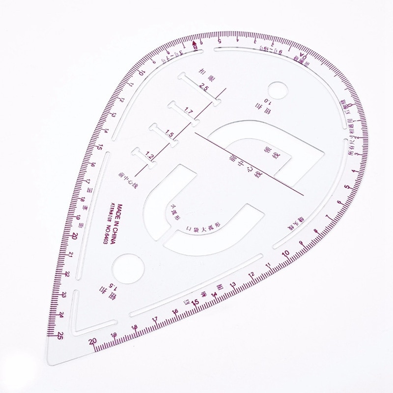 Kit de règles de mesure pour tailleur, 7 pièces, règle de dessin et de coupe, couture, bras, courbe française règle de coupe
