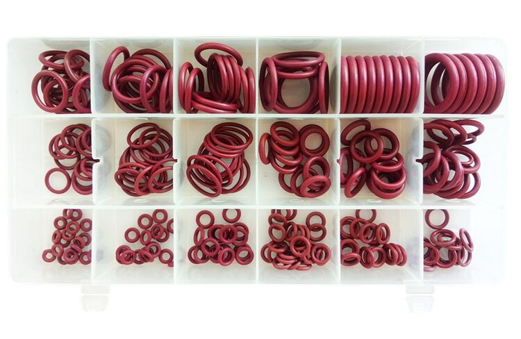 O-RING para aire acondicionado de automóviles sello de junta tórica de aire acondicionado automotriz, aire-mandil de acondicionamiento: 18 types red