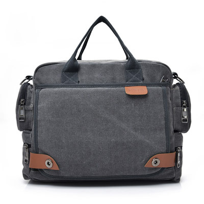 Herenhandtas multifunctionele canvas herentas schoudertas zakelijke casual crossbody messenger reistas canvas tas: Blauw