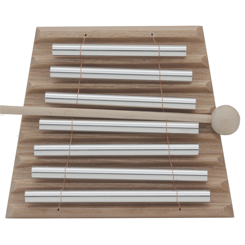Campanillas de viento instrumento de aprendizaje campanilla de percusión campanilla de viento campanillas de 7 tonos instrumento educativo con percusión de mazo