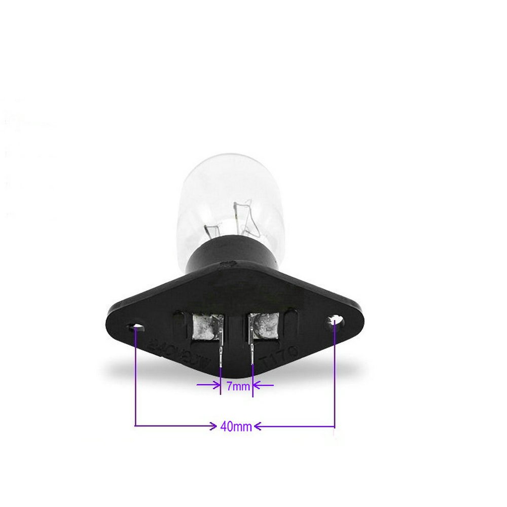 Ampoule Pour Four à Micro-ondes T170 - 240V 25W - Base Spécifique 6,8 Mm - Remplacement D'origine