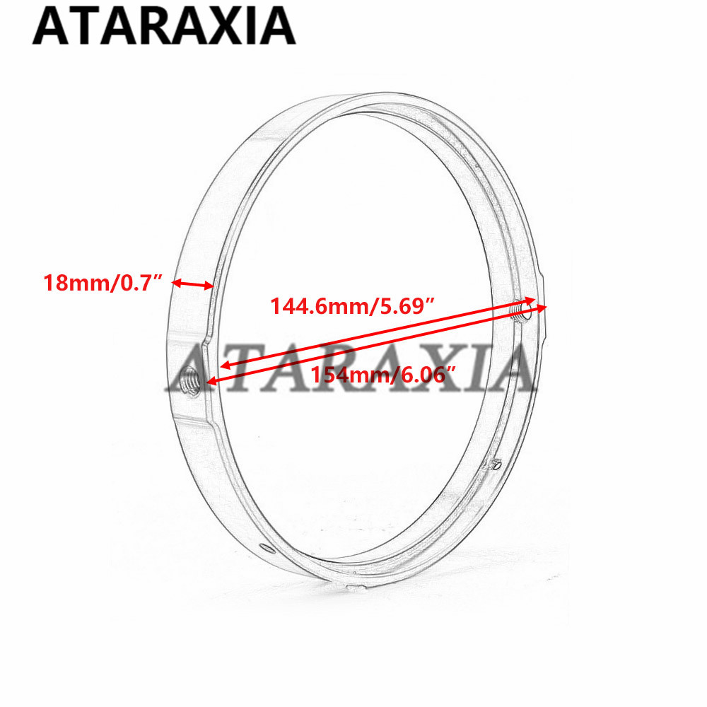 Adaptador de faro para motocicleta de 5,75 ", anillo de montaje para faro, embellecedor de faros LED, accesorios para motocicleta, soporte para faro