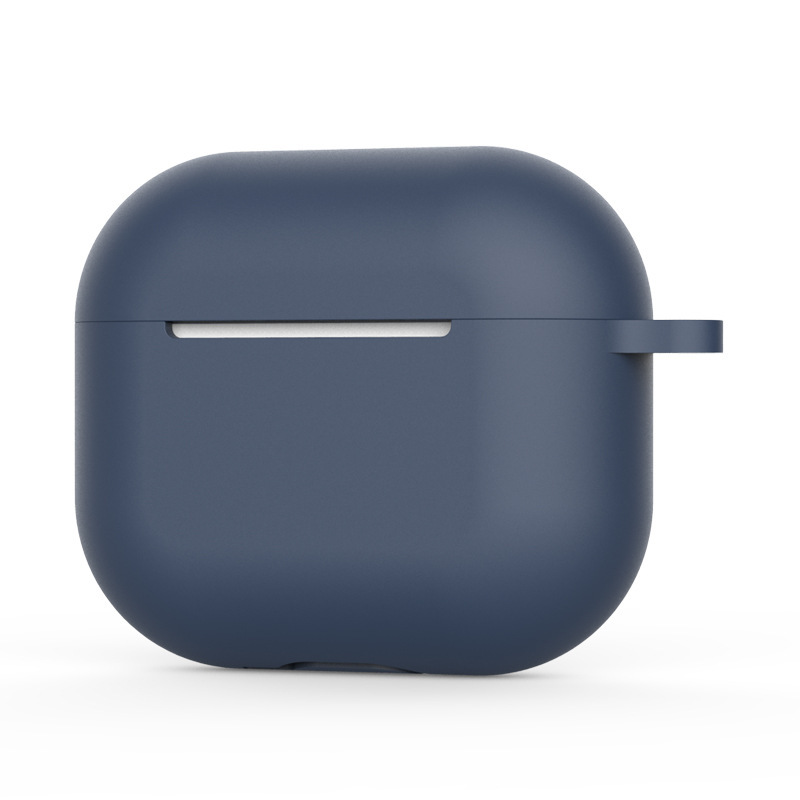 Soft Silicone Case For Apple AirPods 3 Case headphone accessories wireless Bluetooth headset cover with hook hole for airpods 3: Deep Yellow