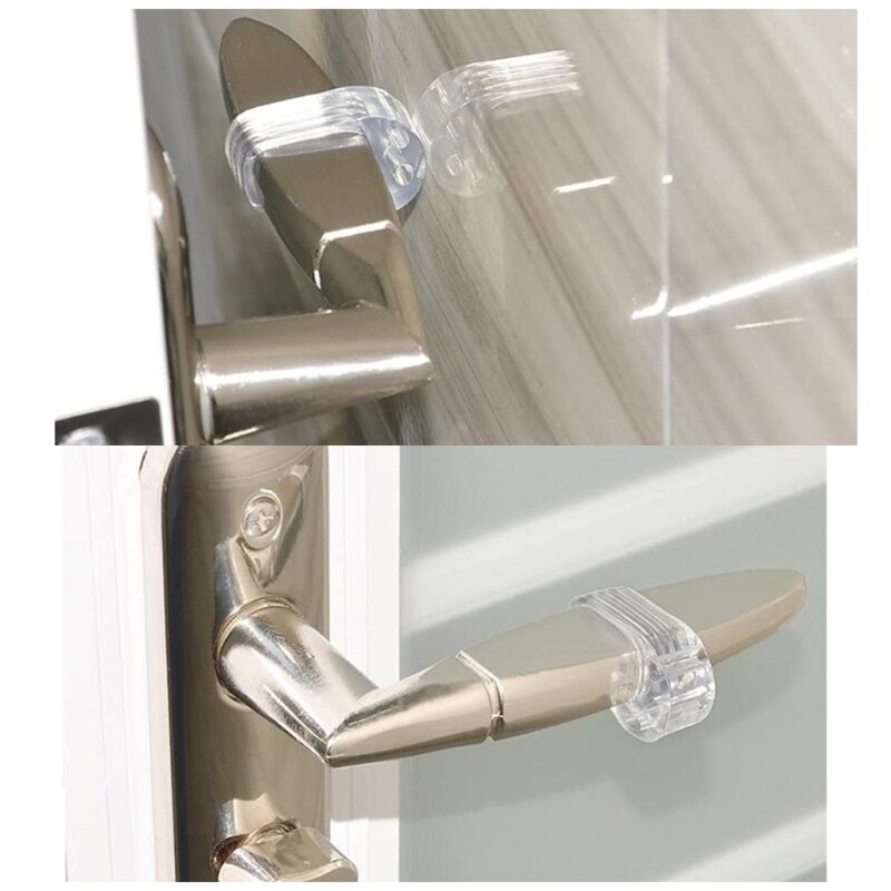 4 Pcs Silicone Door Stopper Transparent Door Handle Buffer Door Stop Knob Bumper