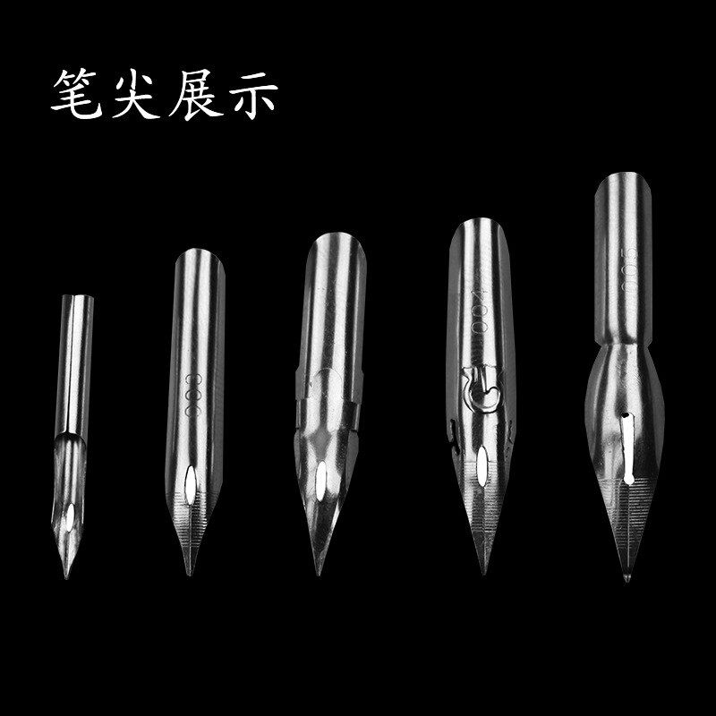 5 NIB Comic Drawing Dip Pens Set Calligraphy Pen Stationery Supplies Writing Painting Tools For School Student Antique