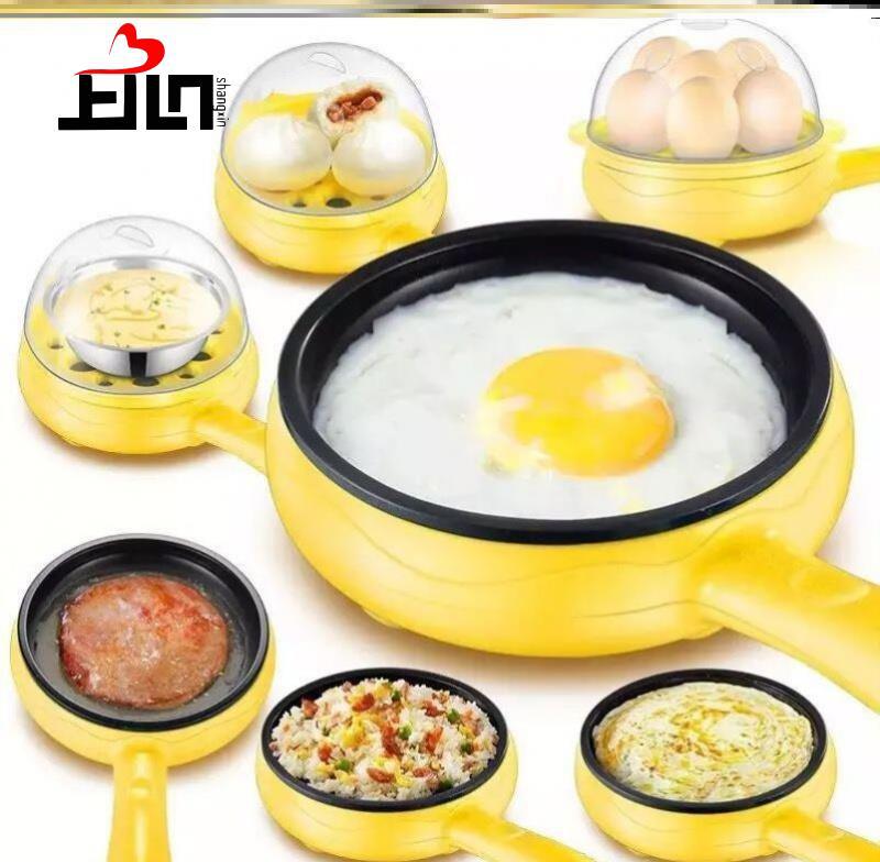 Sartén para freír huevos escalfados, sartén pequeña antiadherente, sartén para pancakes, enchufe pequeño para el desayuno en el dormitorio