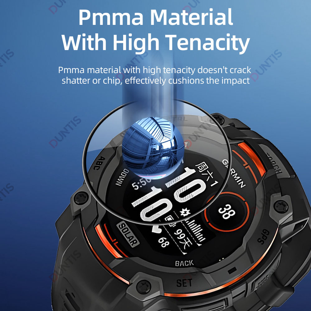 Screenprotector voor Garmin Instinct 3 AMOLED & SOLAR 50 mm 45 mm 3D gebogen schermbeschermer Ultra-HD beschermfolieaccessoires