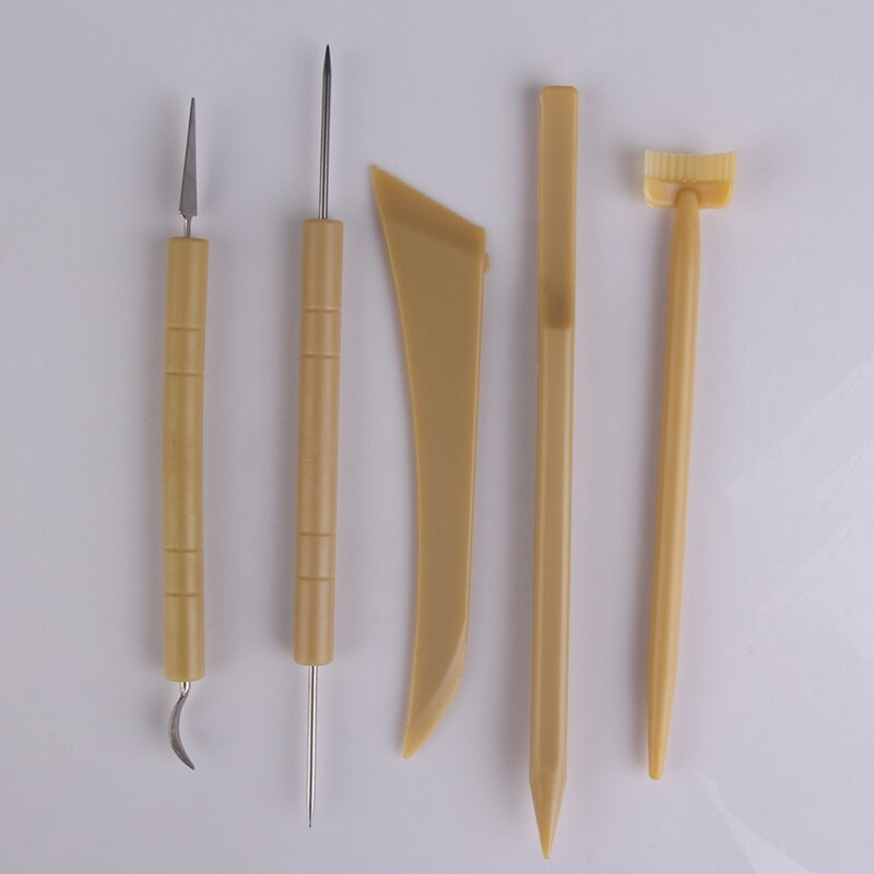 Plastic and Steel Pottery Clay Sculpture Tools with Irregular Edges Clay Sculpture Tool 10set