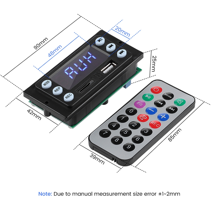 Mp3- decoder-audioplatine, usb-dac, bluetooth-kompatibler empfänger, heimkino-dekodierung, aufnahme, radio, fm für verstärker