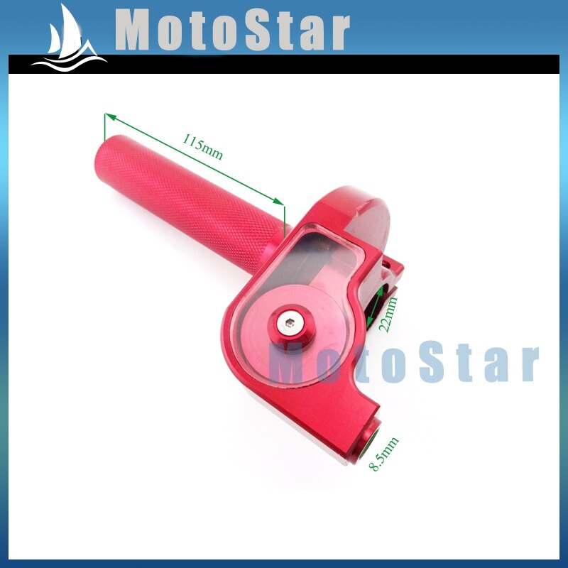 Ensemble de poignée d'accélérateur torsadé rouge en alliage CNC, 1/4 tours, pour TTR KX XR CRF Dirt Pit Bike moto MX Motocross 50cc-250cc