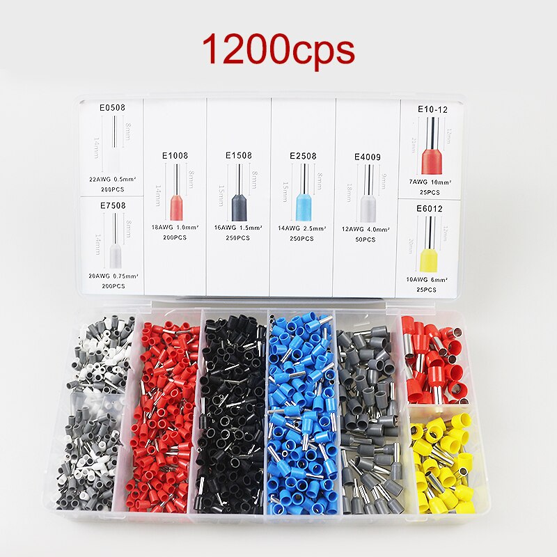 Crimper Cable Cutter Automatic Wire Stripper Multifunctional Stripping Tools Crimping Pliers Terminal: 1200PCS