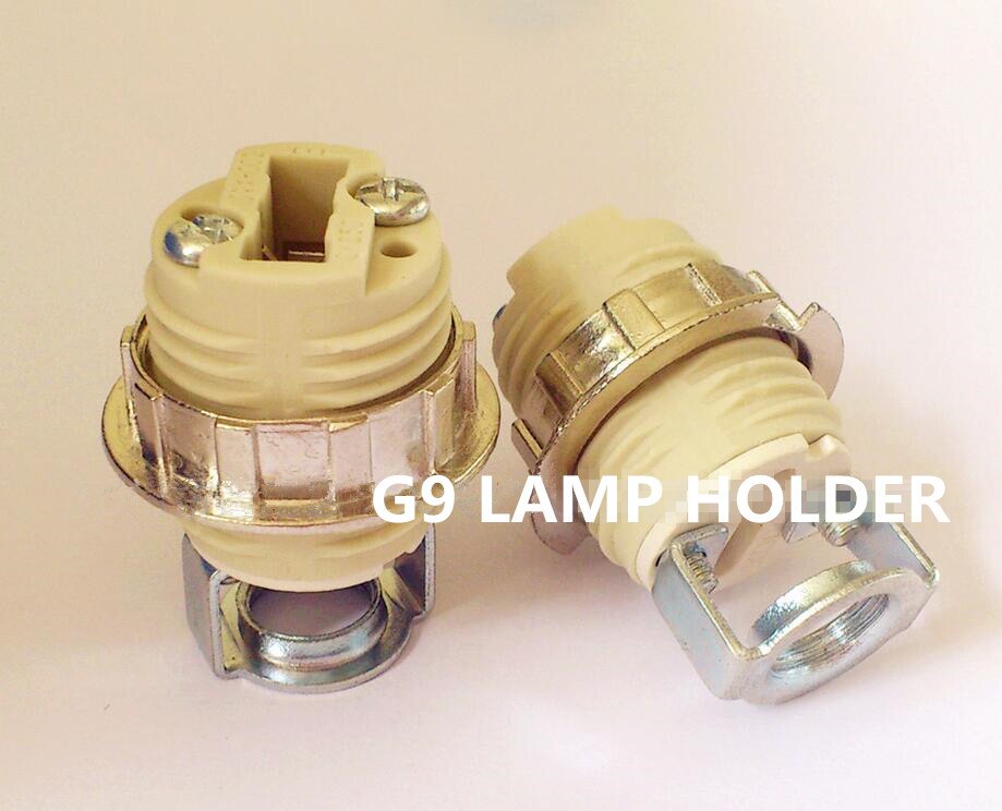 Keramiek G9 base g9 houder geen draad/met draad/met Beugel Lamphouder keramiek base Hoge temperatuur connector Lamphouder g9 base