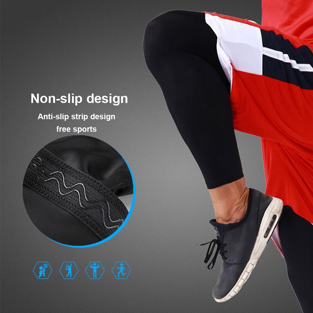 Skybulls Sports Compression Leg Sleeve Basketball Football Cycling Knee Calf Support Running Shin Guard Outdoor Sports Safety