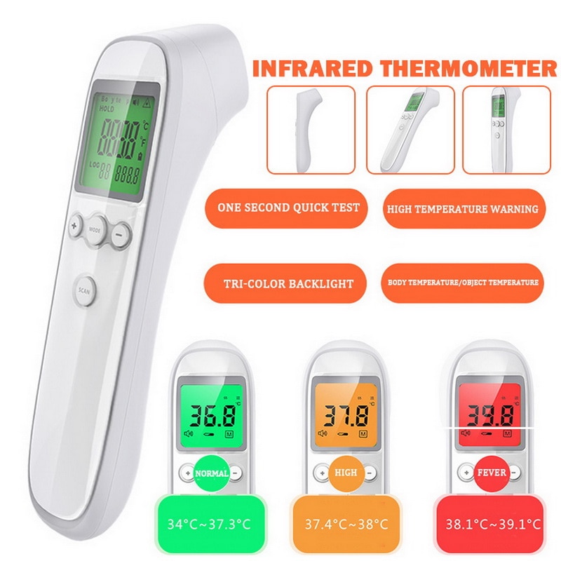 Pandetermometer berøringsfrit infrarødt termometer kropstemperatur digitalt måleværktøj til baby voksen: G325860