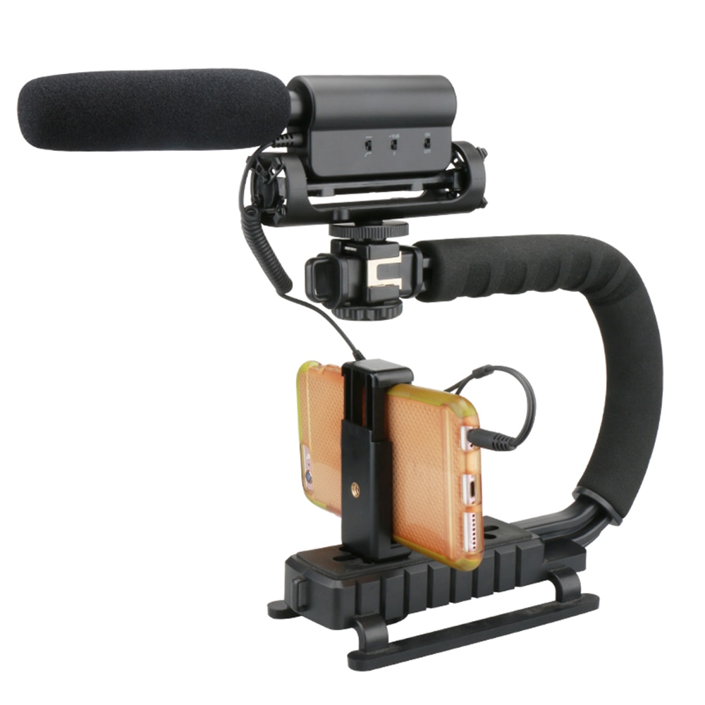Universele 3 Schoen C-Vorm Handheld Telefoon Camera Mounts Video Stabilizer Grip Houder Beugel Voor Alle SLR Camera 'S & thuis DV Camera
