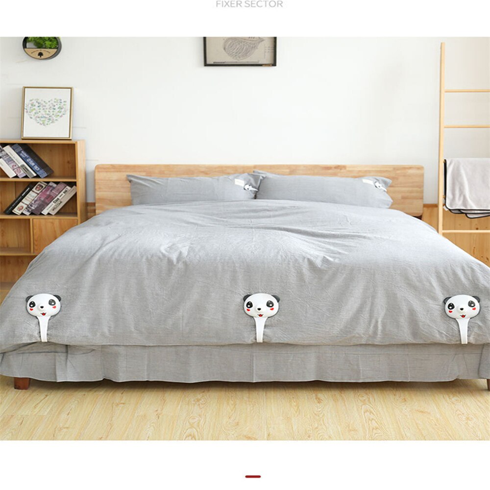 1pc panda påslakan gripper sängtäcke påslakan påsehållare klämmor klämma fäste set bekväm enkel användning ingen magnet