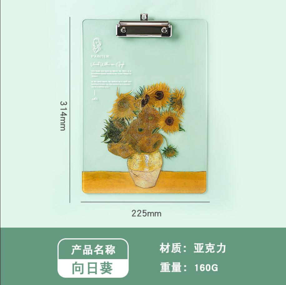 Cartoons Series Writing Board Clip Stationery A4 Paper Acrylic Pad Splint Transparent School Supplies: 4