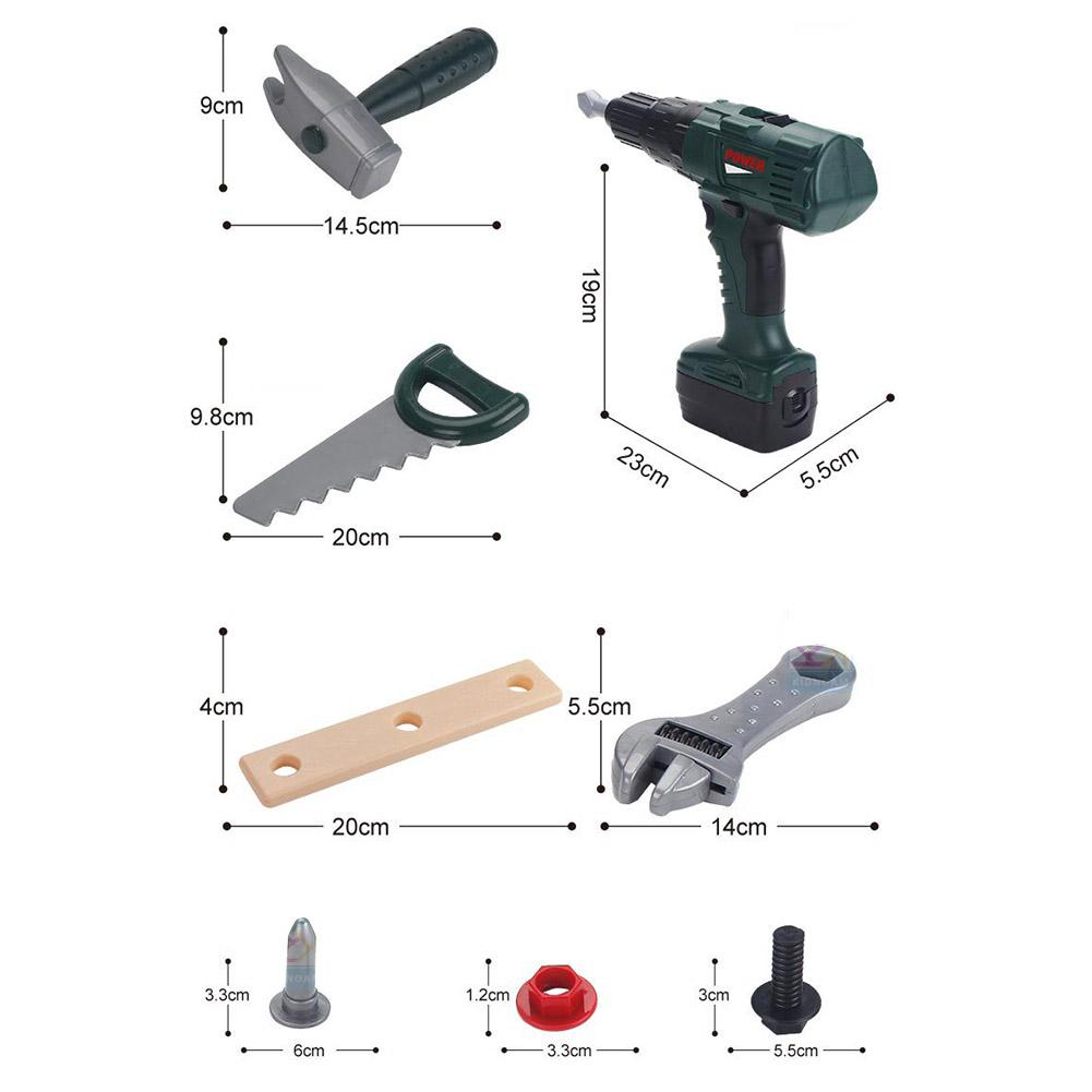 Electric Repair Tools Educational Toys Simulation Tool Set With Carry Case DIY Tool Set For Boys And Girls