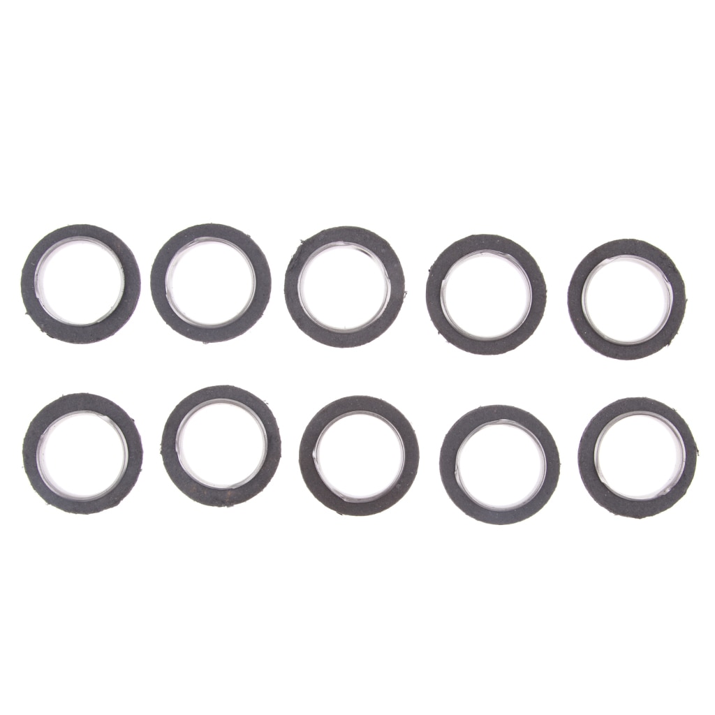 10x Silver Motorcycle Exhaust Pipe Gaskets For Yamaha 100 150 125cc Scooter