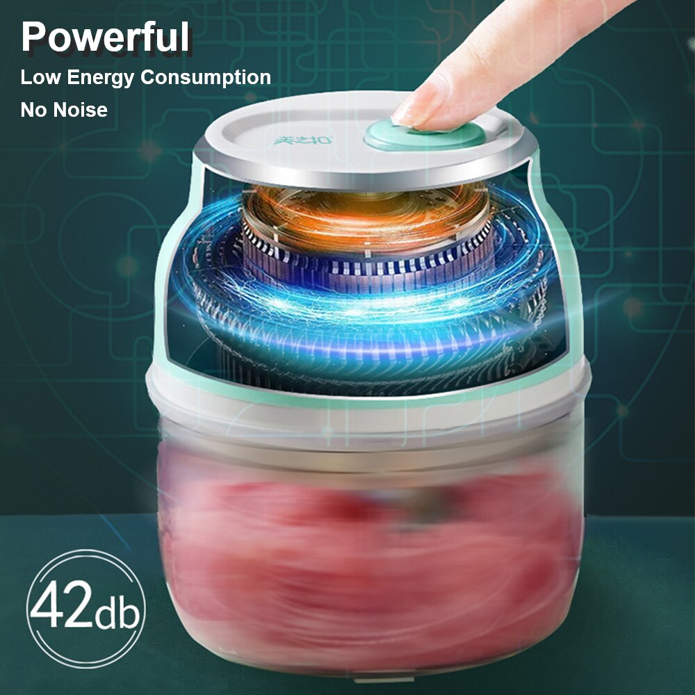 Kitchen Gadget Electric Meat Grinder Garlic Masher Machine Mini Crushed Food Vegetable Chopper Squeezer Garlic Artifact