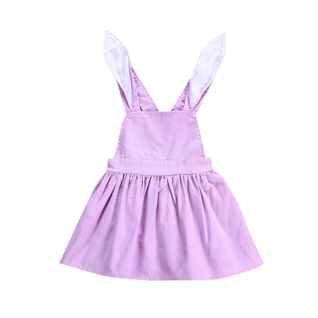2018 Capretti Appena Nati Del Bambino Della Ragazza Dell'orecchio di Coniglio Pagliaccetto Tuta SleevelessTutu Vestito Vestito Carino Estate Vestiti 3D-4Y: VIOLA / 2T