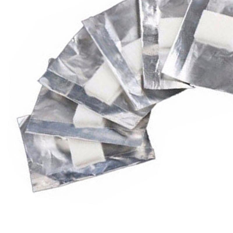 100 Stuks Aluminiumfolie Wraps Wattenschijfje Nail Art Soak Off Remover Gel Polish Acryl Removal Tools