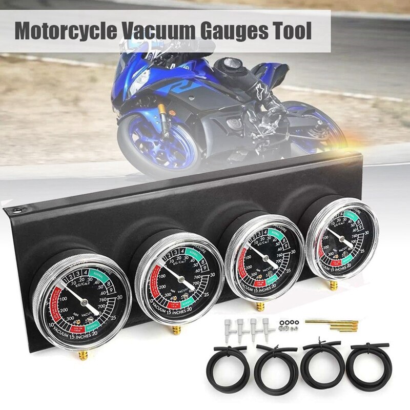 Motorfiets carburateur synchronisator vacuümmeters gereedschap carburateur vacuümmeter balancer voor yamaha/honda/suzuki zwart: Default Title