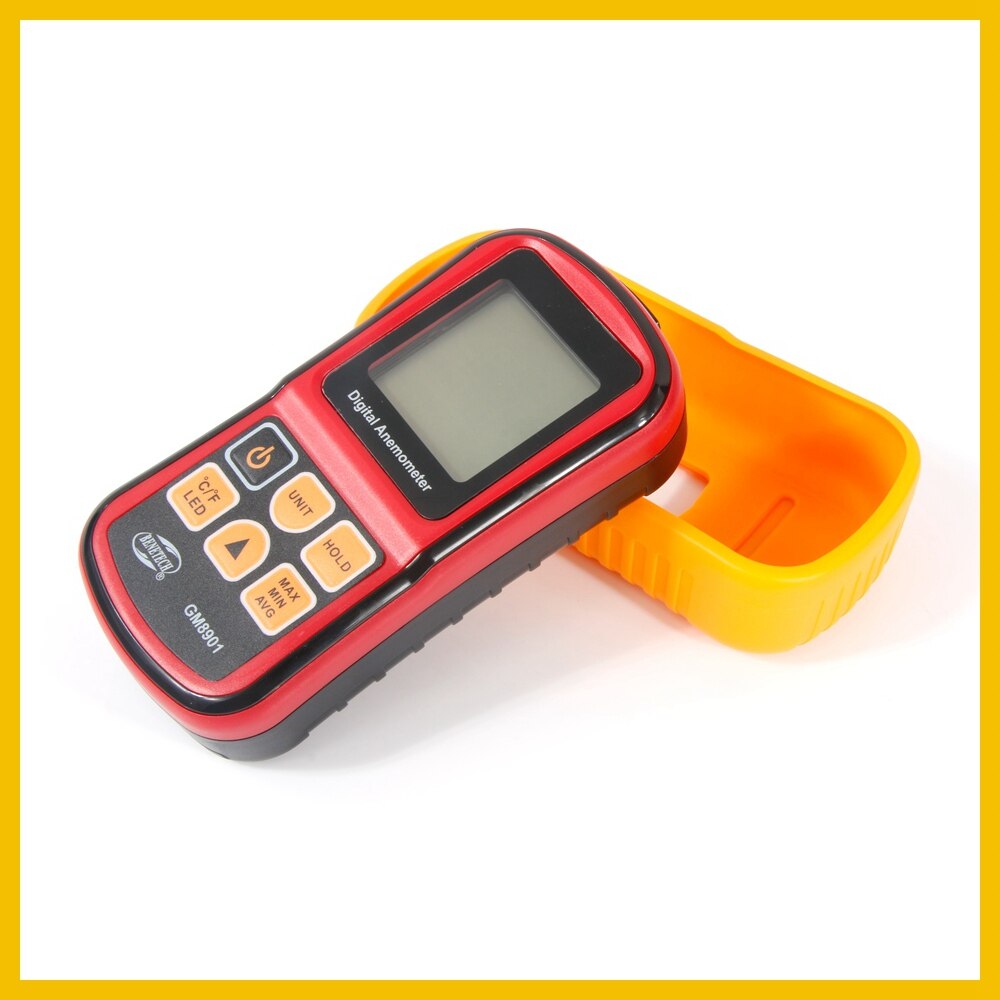 Høj nøjagtighed anemometro lcd-display digitalt anemometer 0 ~ 45m/ s vindmåler lufthastighed temperaturmåler  gm8901- benetech
