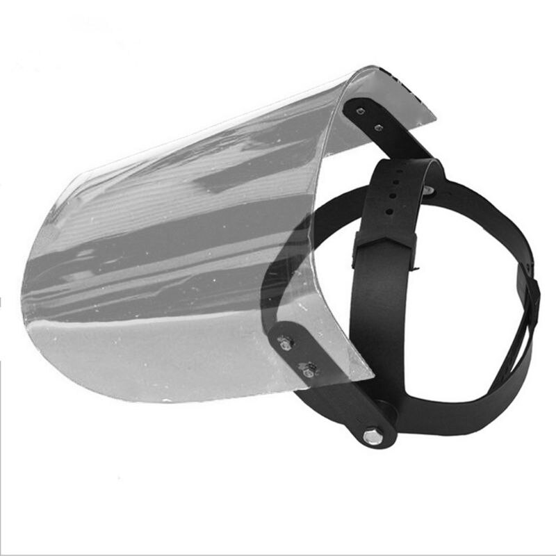 Clear/Brown Welding Face Shield Head-Mounted Electrician Protective Splash Proof Dust Mask for Welding Machine / Cutter