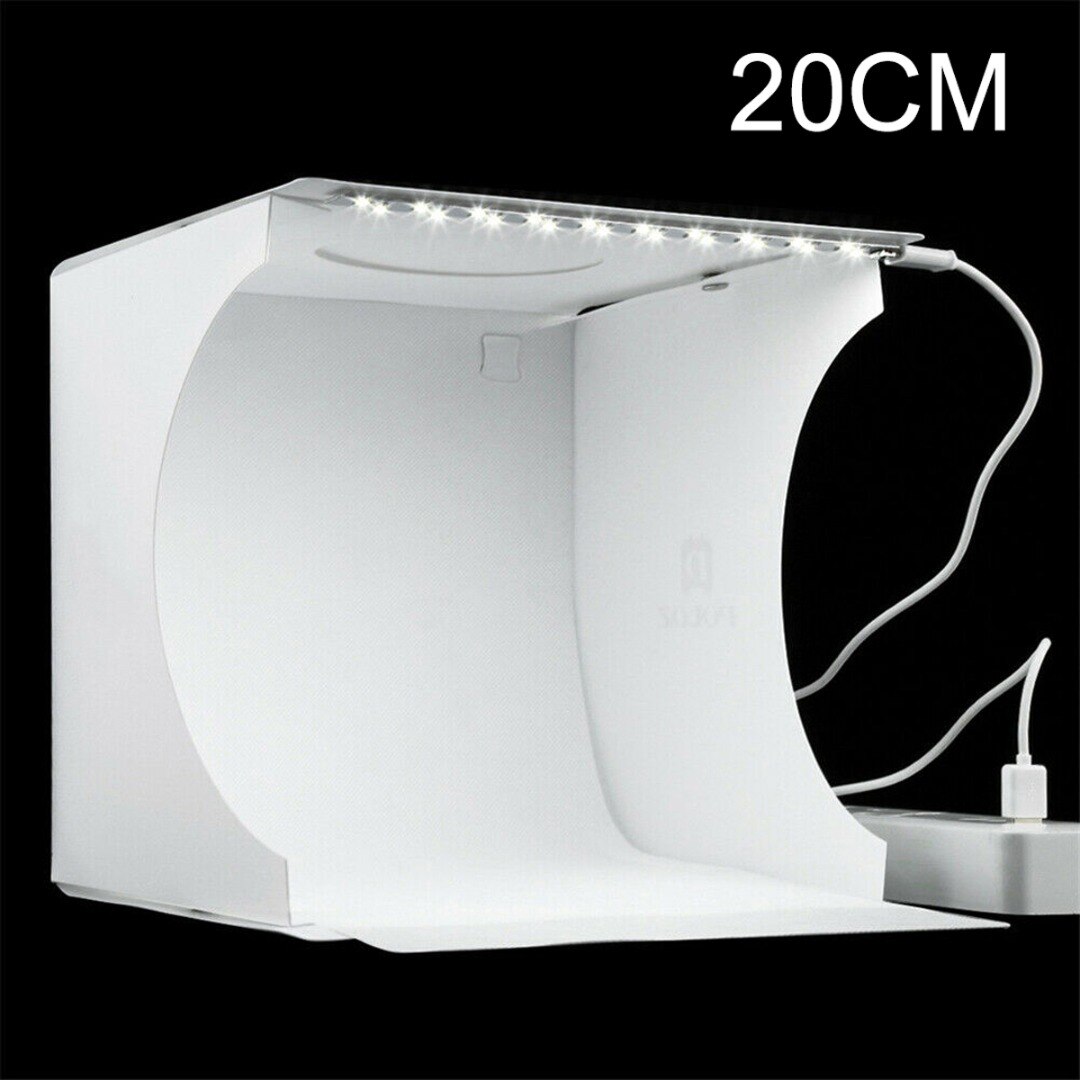 Mini boîte à lumière pour Studio Photo + 6 arrière-plans portables, ensemble de Studio de table