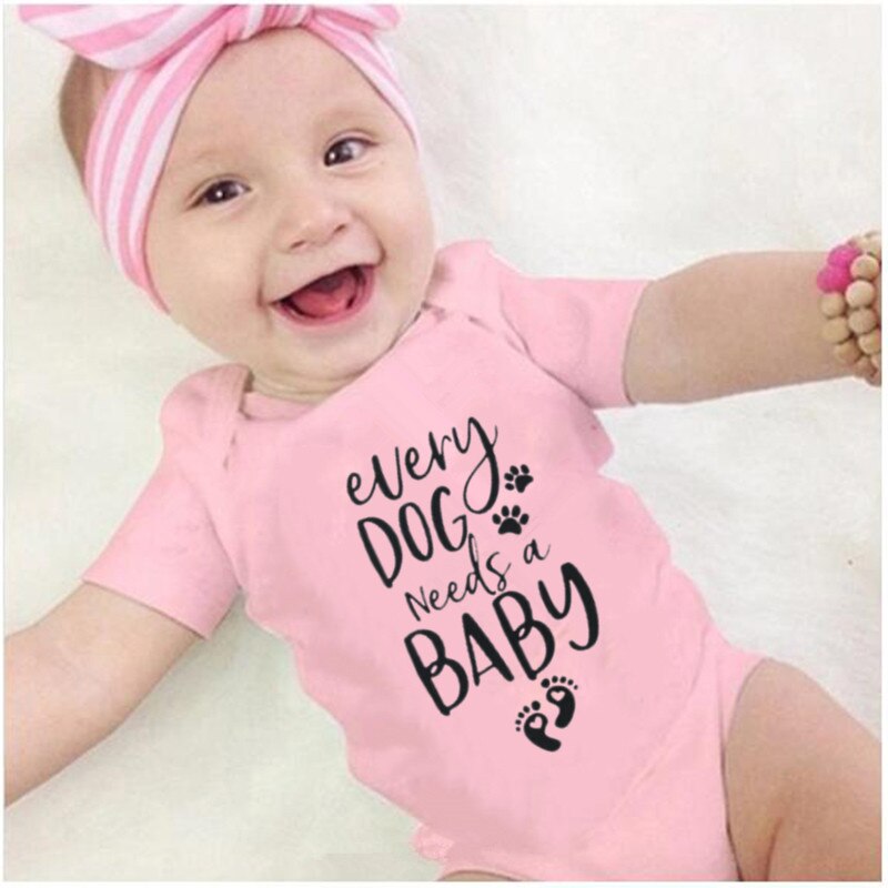 Jeder Schild braucht einen Baby-Karosserie mit babyprint, süßer baumwoll-kurzarm-babybody für jungen und mädchen, 0-24mer-Pack jumpsuits: Rosa / 24m