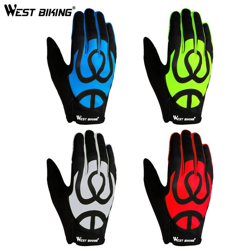 WEST BIKING Bicycle Glove Full Finger GEL Anti-Slip Touch Screen MTB Road Bike Men Women Outdoor Sport Breathable Cycling Gloves