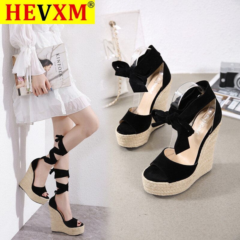 Sandalias De cuña para Mujer De 35 a 43, Sandalias De tacón alto estilo bohemio con plataforma para Mujer, Zapatos De Mujer con Puntera abierta a la