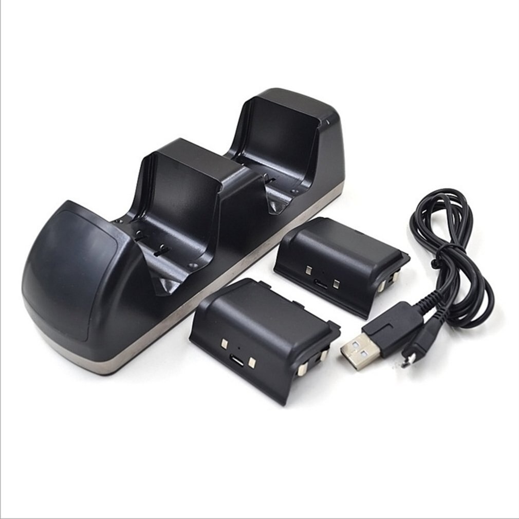 Xbox One/One X/One S Controller Charger Dual Slot High Speed Docking/Charging Station 2 x 1000mAh Rechargeable Battery