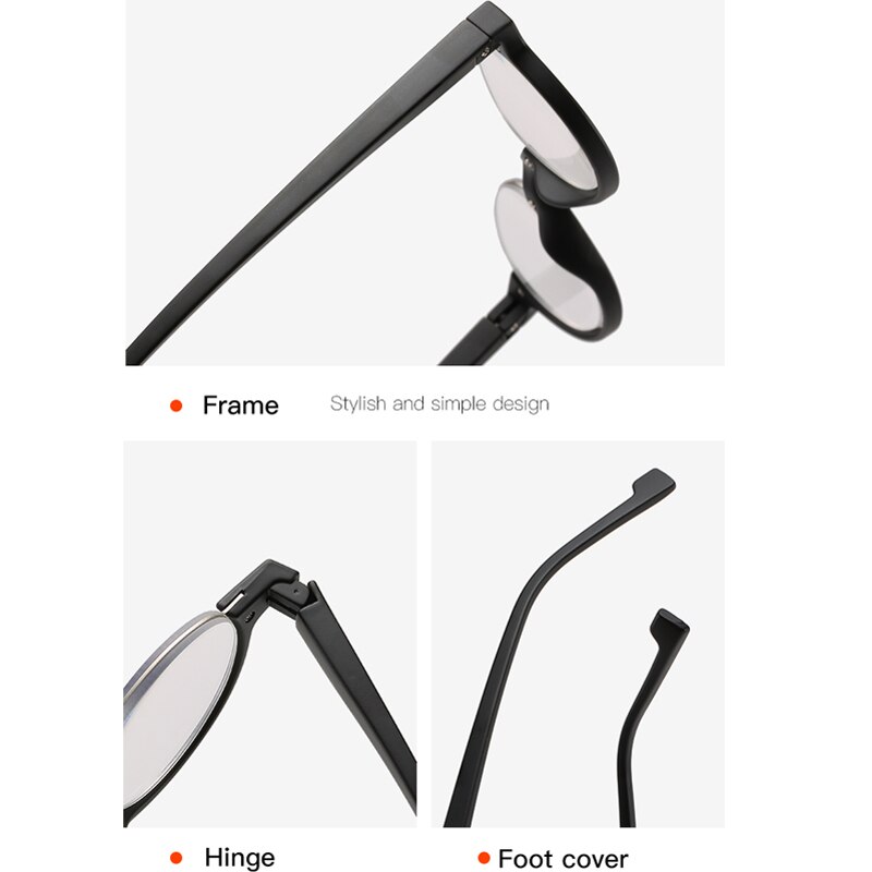 VCKA Round Half-frame Reading Glasses women Men Ultra Light Portable Personality Comfortable Presbyopic Eyewear +1.00 to +4.00