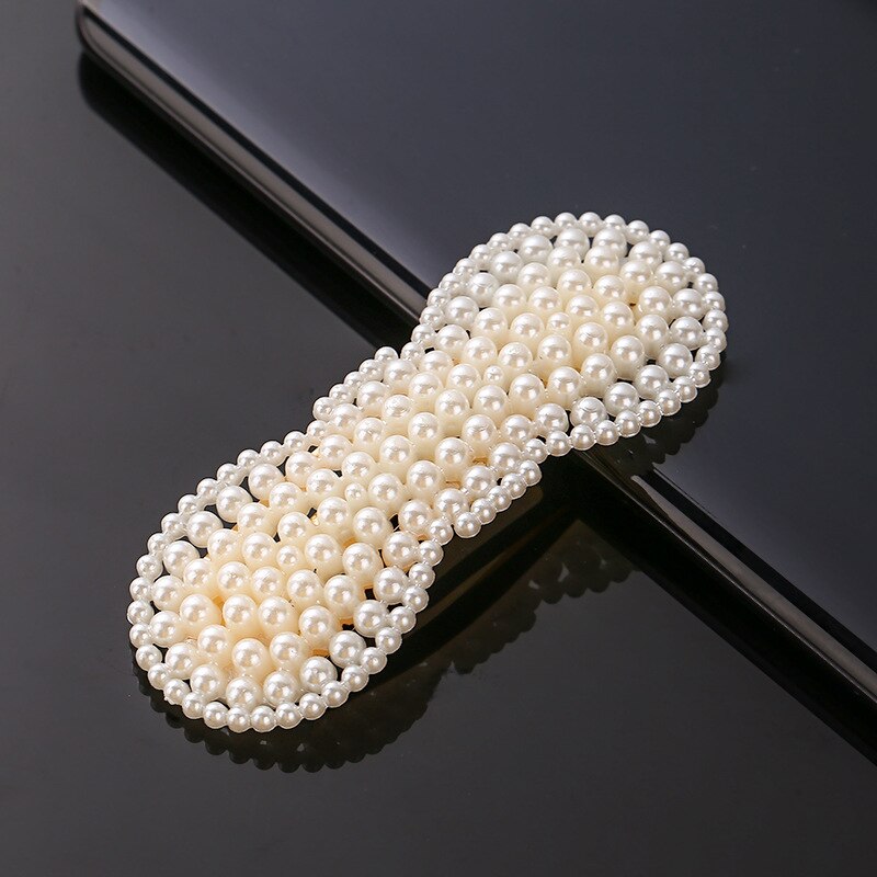 imitation pearl hairpin women's girl handmade pearl flower hairpin hair accessories