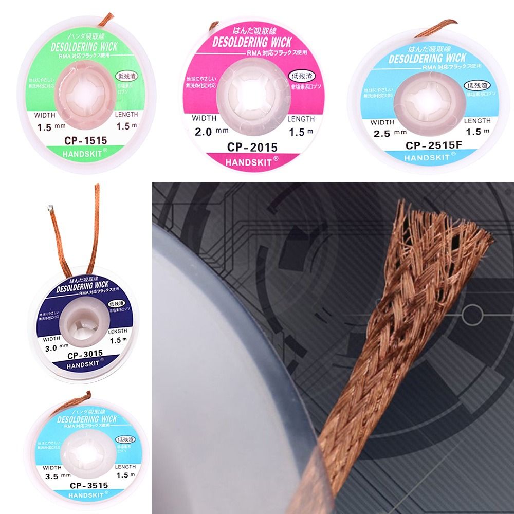 1.5/2.0/2.5/3.0/3.5mm fjernelse af værktøj svejsning kobber loddetråd tinlodning fjernelse aflodning fletning tape loddevæge