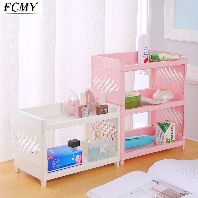 2022 Simple Desktop Storage Shelf Pink Desk Accessories Organizer Office School Supplies Desk Organizer Mesh Desk Organizer