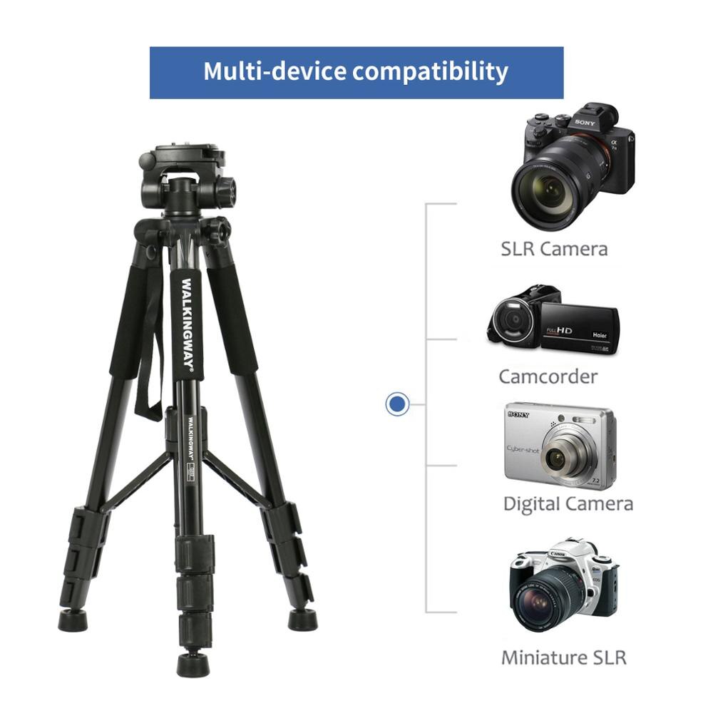 Walkingway Q222 Camera Tripod Tripode Stative light Tripod Monopod Travel Stand for Camera DSLR SmartphonePojector
