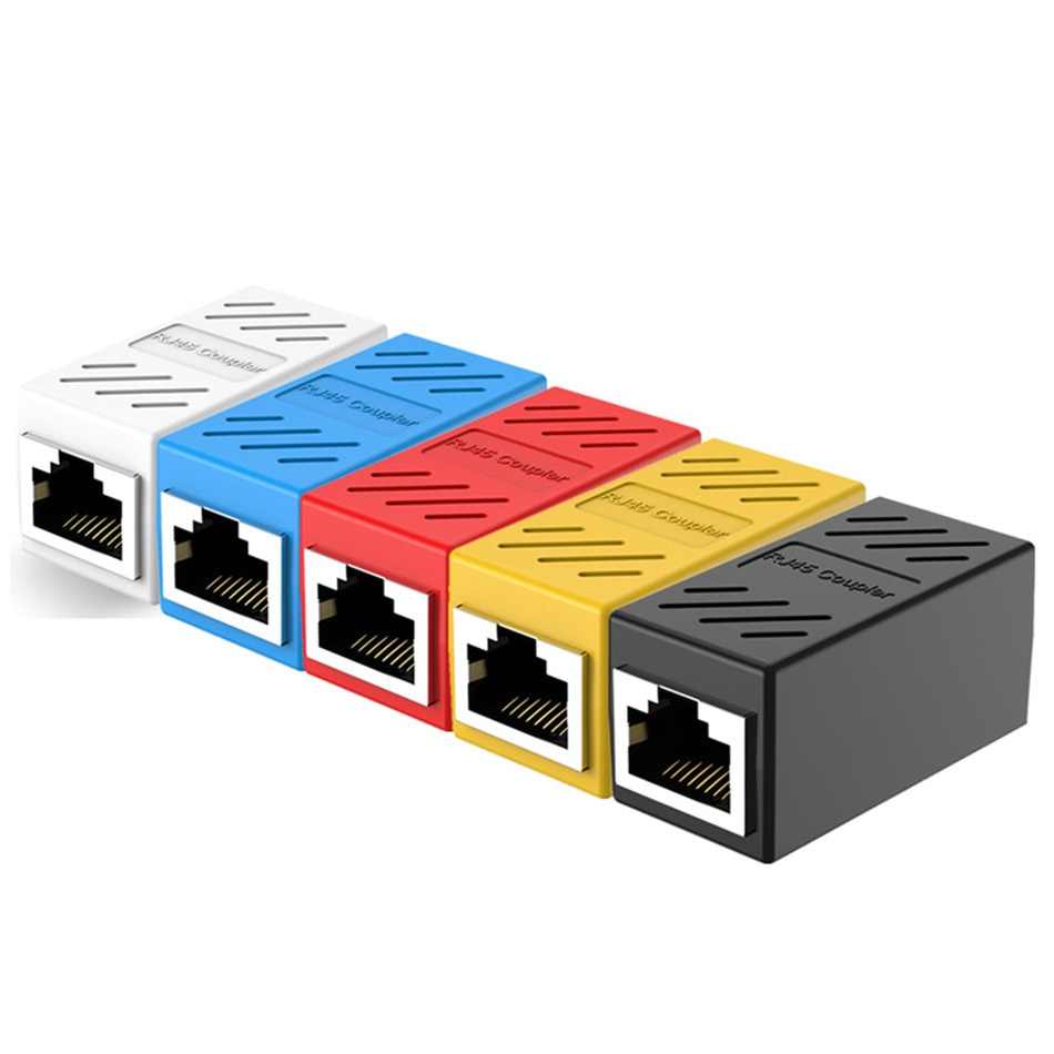 Adattatore femmina di rete RJ45 convertitore di prolunga per cavo Ethernet RJ 45 con connettore femmina a femmina colorato