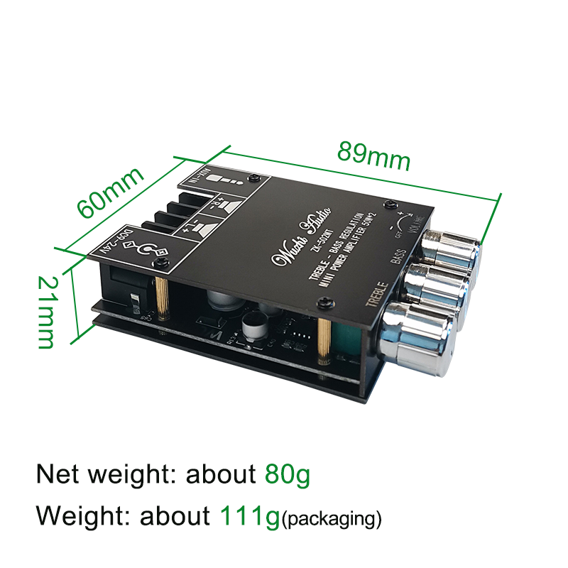 ZK-502MT/ ZK-5022*50W Bluetooth 5.0 Subwoofer Amplifier Board 2.0 Channel High Power Audio Stereo Amplifier Board
