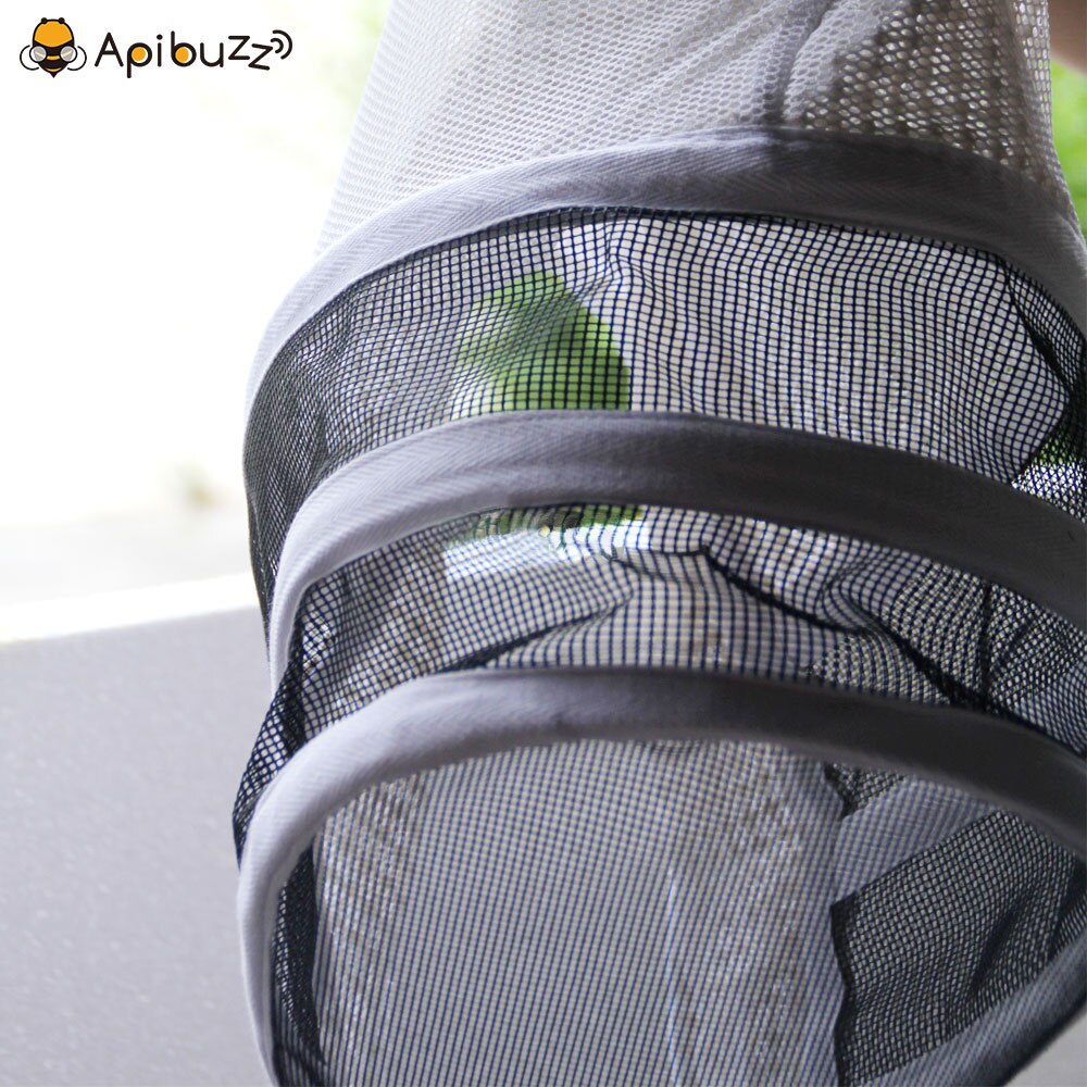 Apibuzz Heavy Duty Three Layer Mesh Ventilated Beekeeping Jacket Clothing with Hooded Hat-Veil Bee Keeper Keeping Equipment