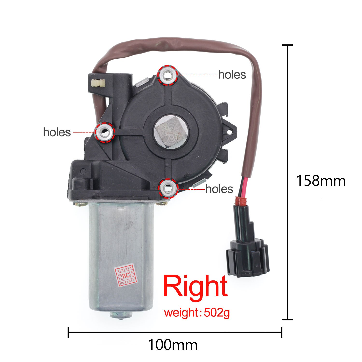 Elbil fönsterglasögon lyftmotor kraftglas motorregulator för nissan sylphy tiida geniss livina vänster / höger 6 stift 2 stift: Bakre höger -2 stift
