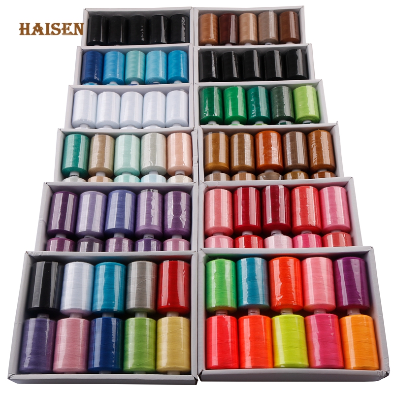 10 Spools/Set,402 Multi Colors Polyester Thread 1000 Yard Coil For DIY Quilting,Needlework&amp;Household Sewing Machine