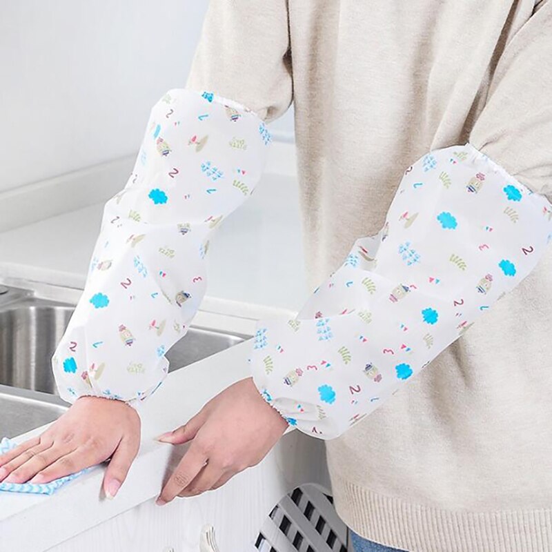 Cute Cartoon Adult Long Waterproof Cuff Male And Female Kitchen Clean Antifouling Oil Protection Cuff Cleaning Tools Accessories