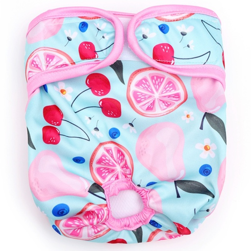Washable Female Dog Diapers Reusable Dog Panties Menstruation Pet Physiological Safety Pants Adjustable Cat Diapers Pet Supplies: XL / Pink