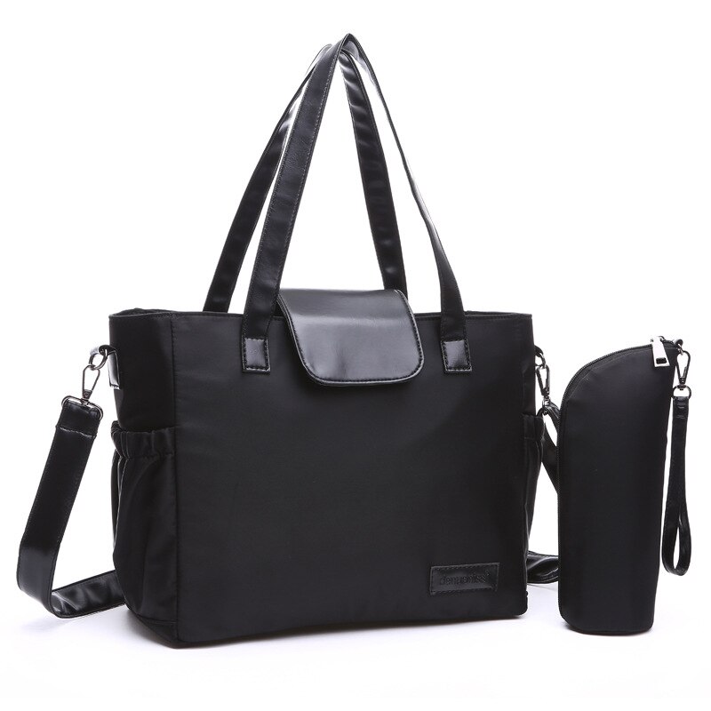 Style Korean-style Diaper Bag Large Capacity Mommy Bag MOTHER'S Bag Pregnant Women Maternity Package Multi-functional Should: Black