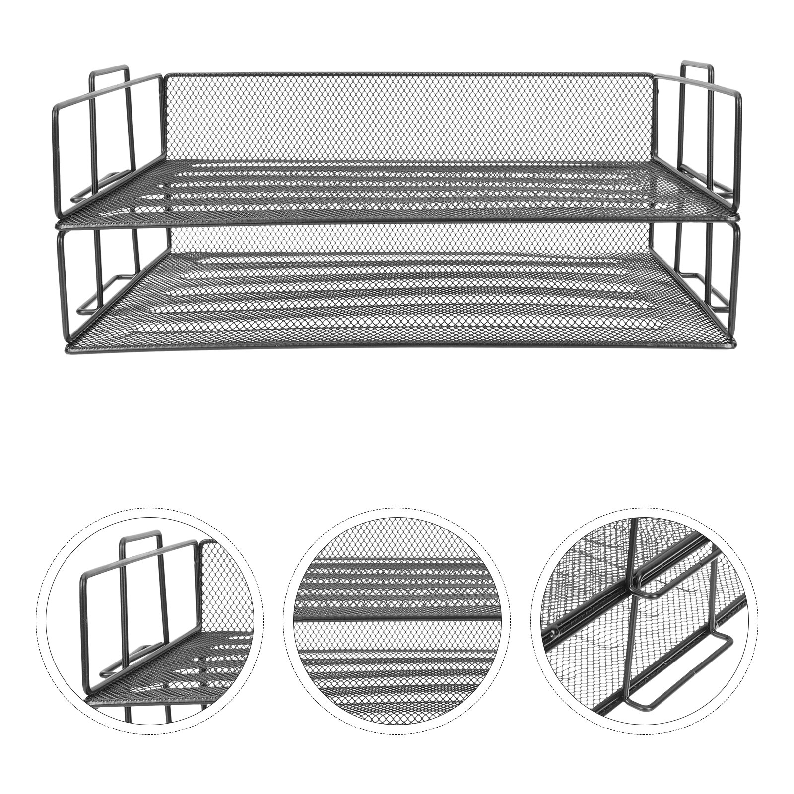 Metal File Storage Rack Document Holder Office Desktop File Storage Organizer