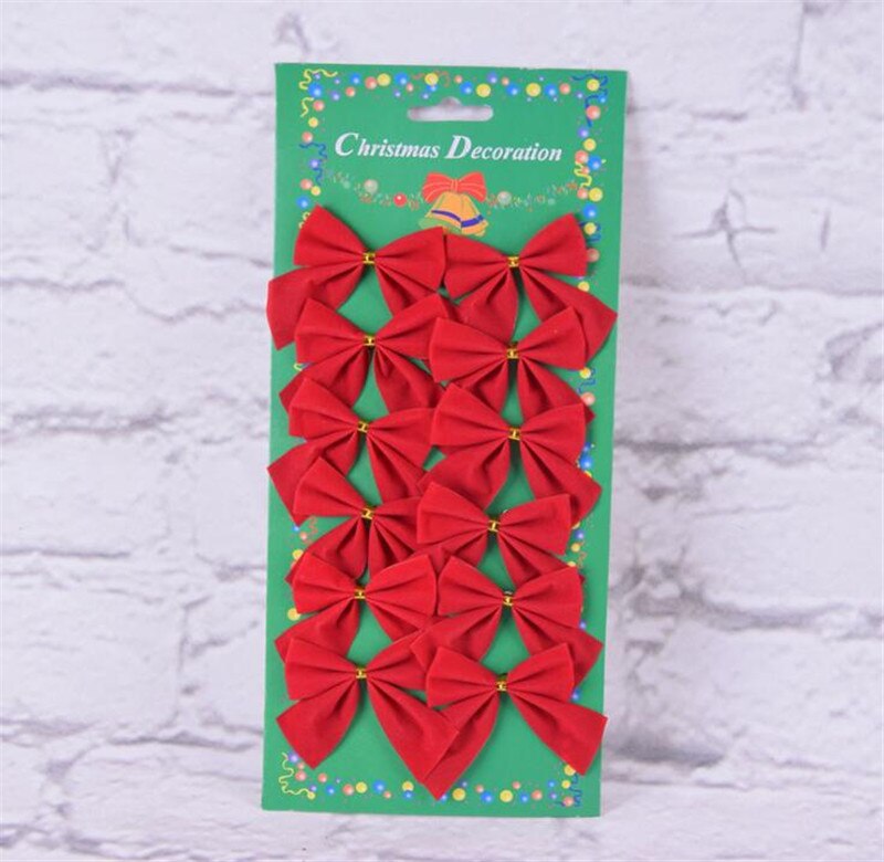 120 st/lot 5.5cm julgran rosett dekoration grannlåt julfest trädgård rosett prydnad 4 färger: Röd